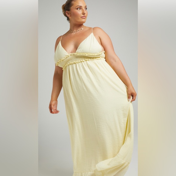 🌻 MILLSEILA STRAPPY FULL SKIRT MAXI DRESS IN YELLOW - Picture 4 of 7